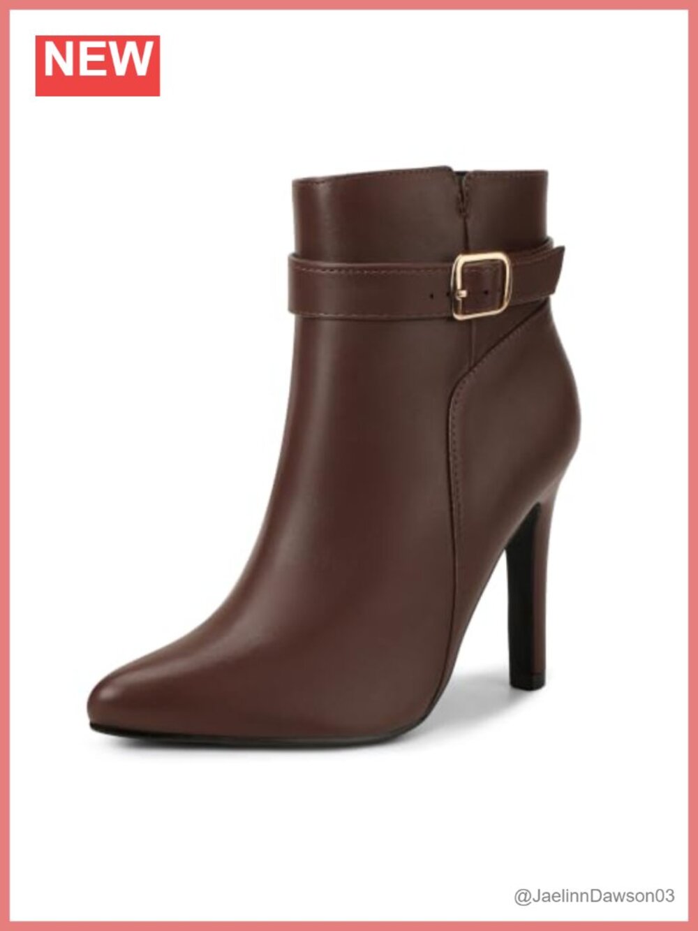 IDIFU Women's Dana Pointed Toe Stiletto High Heels Ankle Booties